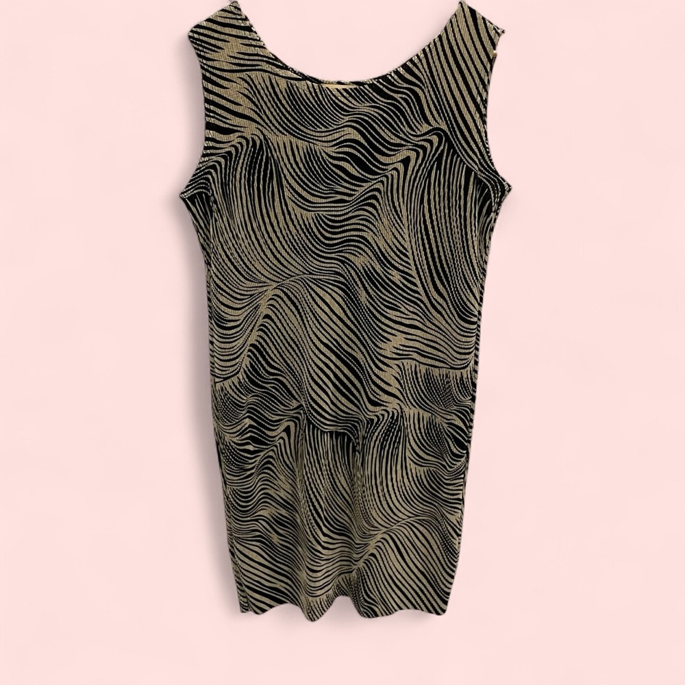 Elegant Black and Gold Midi Dress
